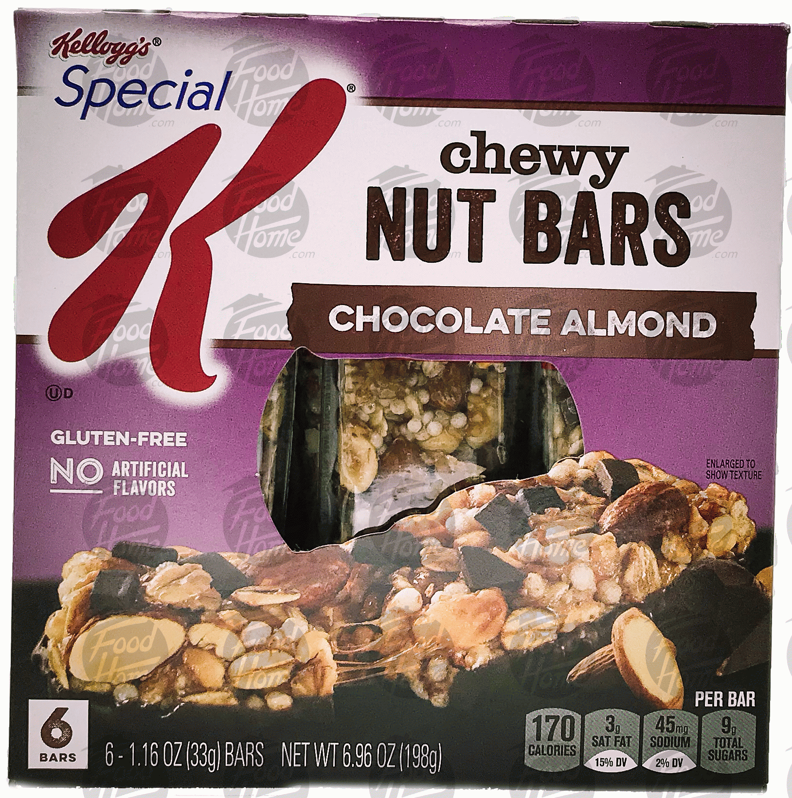 Kellogg's Special K chocolate almond chewy nut bars nourish, 6-bars Full-Size Picture